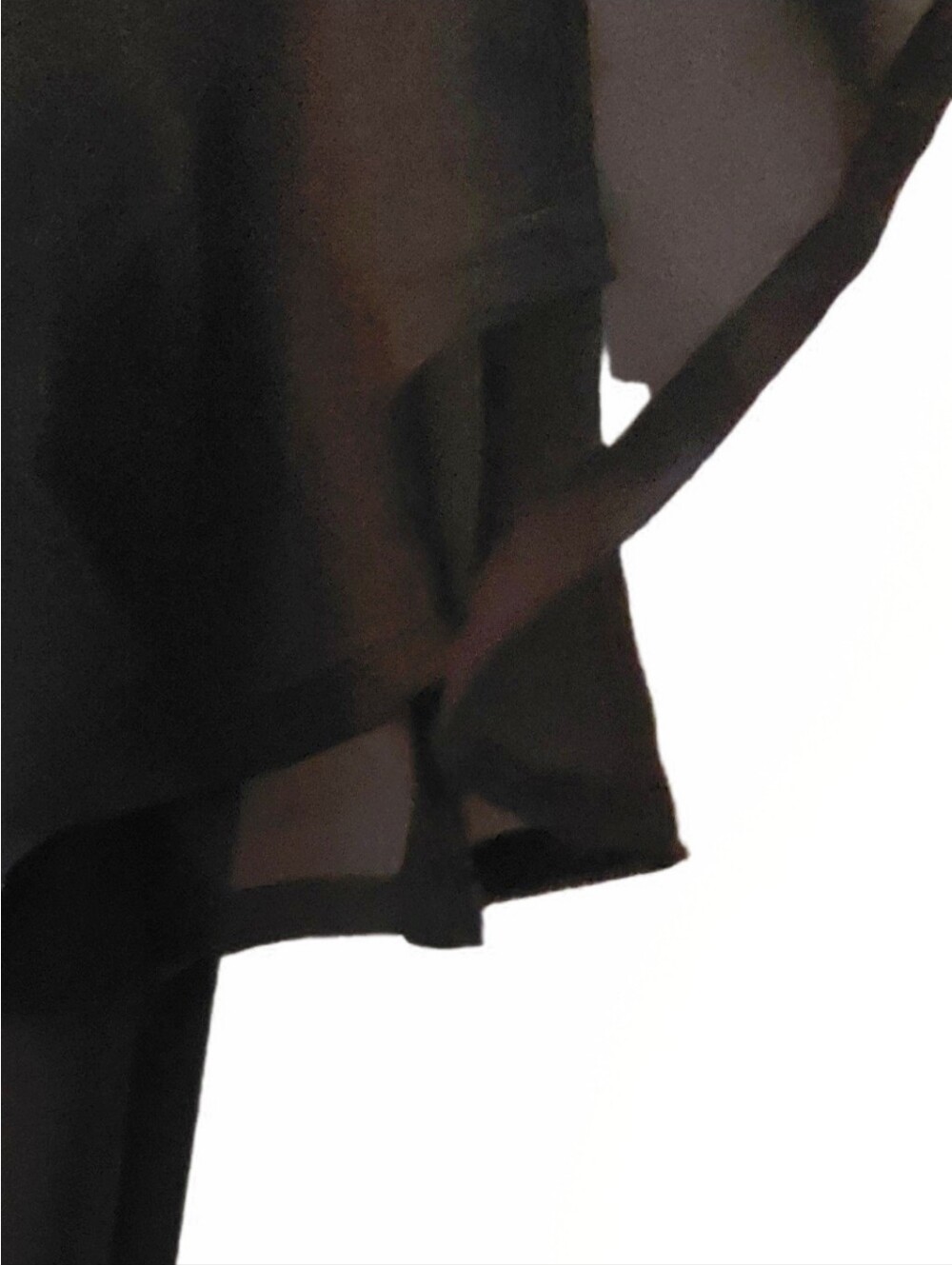 Small Petite Baguette Rhinestones Chiffon Black Evening Wear Top 89th + Madison - Picture 7 of 11